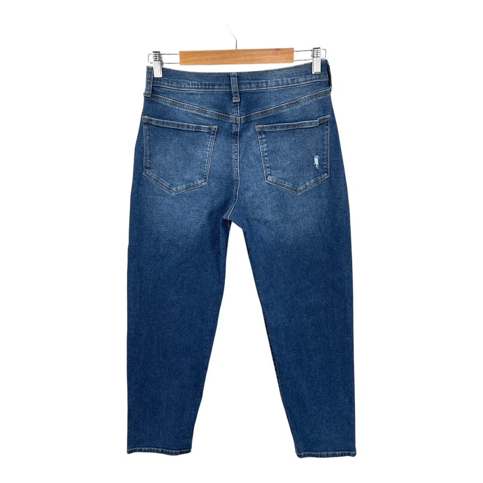 Jeans Sonoma para mujer talla 4 regular azul mamá jean desgastado tiro alto denim Foto 2 de 4