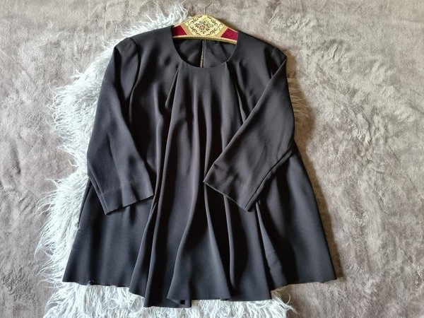 Women COS Shirt Black Polyester 36 / S / 44