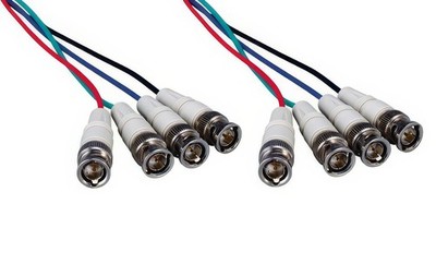 10ft 4 BNC Male to 4 BNC Male Component Video Cable