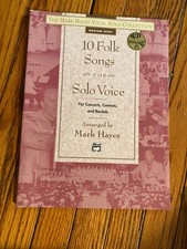 10 Folk Songs for Solo Voice Mark Hayes songbook NOS ship tomorrow