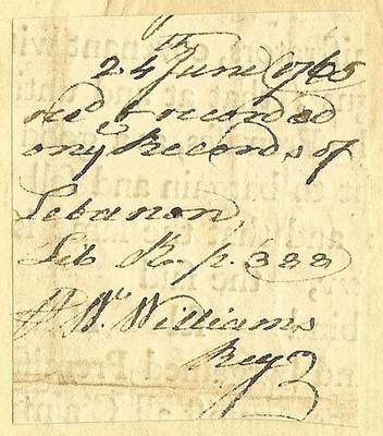 A NICE EXAMPLE OF WILLIAM WILLIAMS  SIGNER THE DECLARATION OF INDEPENDENCE  1765