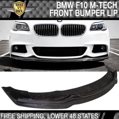 Fits 11-16 BMW F10 5 Series M-Tech M Sport AK Style Front Bumper Lip CF