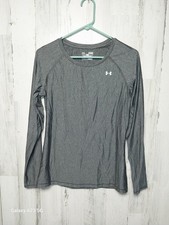 Under Armour Women's Heatgear Long Sleeved Shirt fitted Size Small Gray
