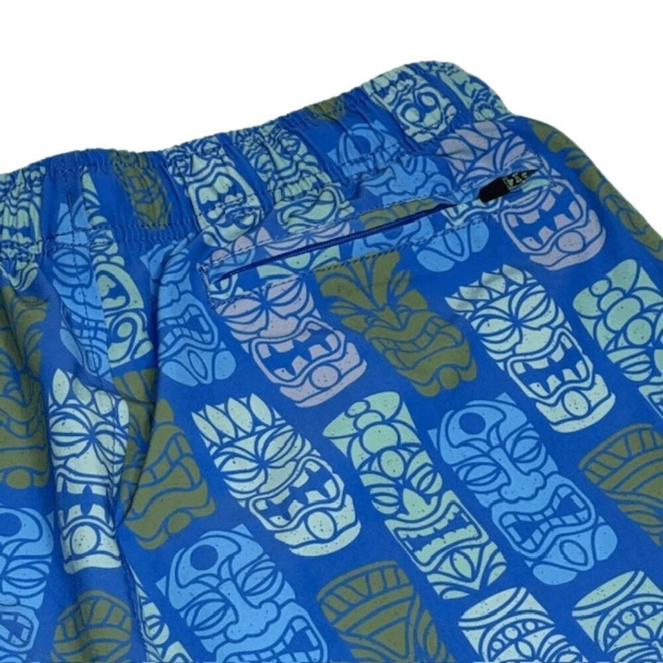 Bear Bottom Men's Elastic Waist Totem Pole Swim Trunks Board Shorts Sz Large 7" - Image 3 of 4