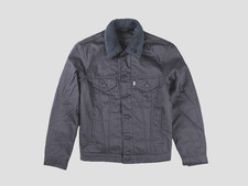 Levi's Men's Sherpa Trucker Jacket Graphite Twill Medium 705980008