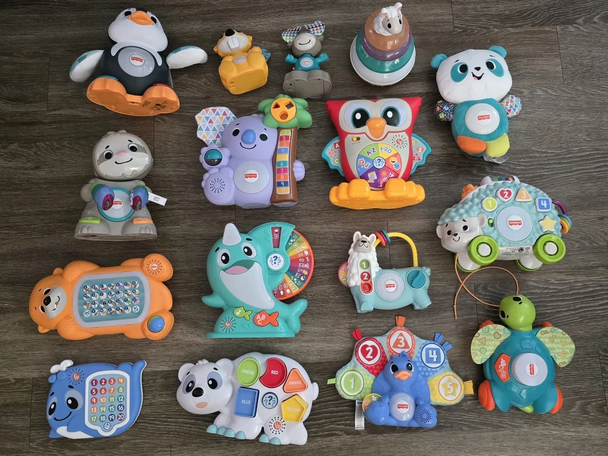 Fisher-Price Babyspeelgoed Paarse aap muzikaal verhalenboek met licht