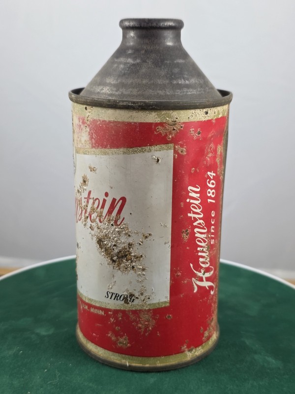 CONE TOP BEER CAN HAUENSTEIN NEW ULM MN MINN MINNESOTA STRONG 