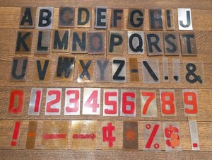 VTG QTY 229 Clear Outdoor Marquee Sign Letters, Numbers, Fraction, Symbols, 5" C