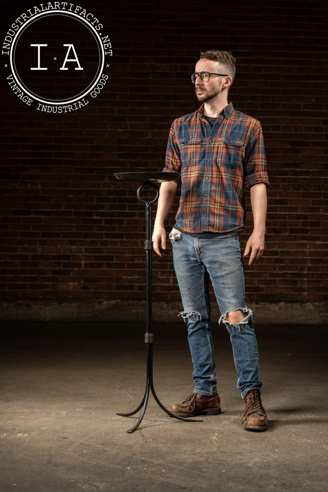 Vintage Handmade Wrought Iron Plant Stand - Image 2 of 4