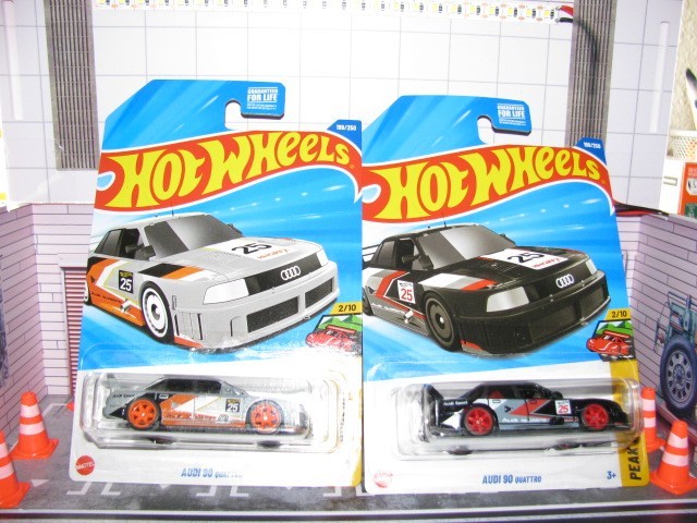 2025 Hot Wheels Gray n Black Audi '90 Quattro, w/Real Riders Wheel Swap