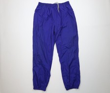 Vintage 90s Reebok Mens XL Faded Spell Out Windbreaker Joggers Pants Blue Nylon