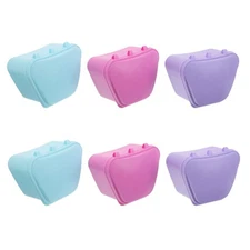 6 Pcs Denture Retainer Box Travel Case Braces Organizer for Retainers
