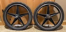 Mongoose Team Issue BMX knobby tread Bicycle 20” Tires on APSE 5 star Mag Wheels