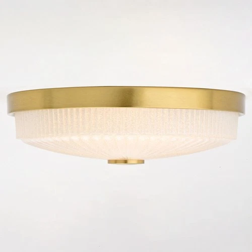 Vaxcel Lighting C0325 Preston 13"W LED Flush Mount Drum Ceiling - Brass - Picture 2 of 12