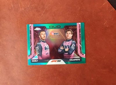 2025 F1 Topps Chrome Alpine Pierre Gasly Colapinto Duo Trye Teal /299 #171 SP RC