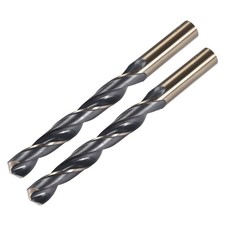 2 Pcs Straight Shank Twist Drill Bits 13mm HSS 4341 with 13mm Shank