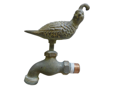 #ad Vintage Solid Brass Quail Bird Spigot Metal Water Garden Tap Hose 1.14 $59.99