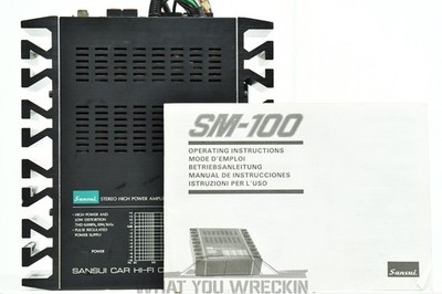 VGC: SANSUI STEREO HIGH POWERED AMPLIFIER - SM-100 - VINTAGE CAR AUDIO SYSTEM