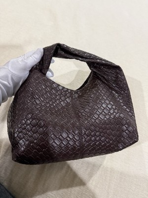 NEW Minimalist Top Handle Hobo Bag Retro Woven Vegan Satchel Handbag