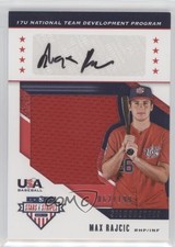 2019 Panini USA Baseball Stars & Stripes Jerseys 62/199 Max Rajcic Auto xb2