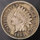 1864 INDIAN CENT | FRESH FROM AN OLD COLLECTION |  COPPER NICKEL | LOT CC-733