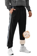 Mens Casual Cotton Trousers Deep Pockets Gym Joggers Lined Fleece Jogging The...