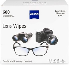 ZEISS Pre-Moistened Lens Cleaning Wipes, 600 600 Count Pack of 1 , White