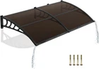 Awning for Door Entrance, 40" x 80" Window Awnings Exterior Canopy /w Drainage