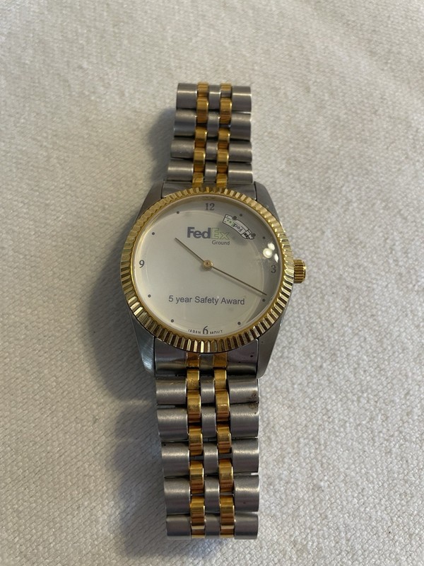 Fed Ex Men’s Driving Safety Award 5 Year Watch Needs Battery
