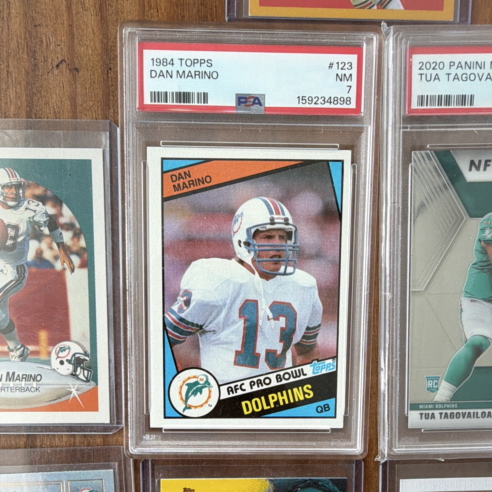 Dan Marino Rookie Psa Slab Tua Rookie Psa Slab And Number Card With  Rookies view 3