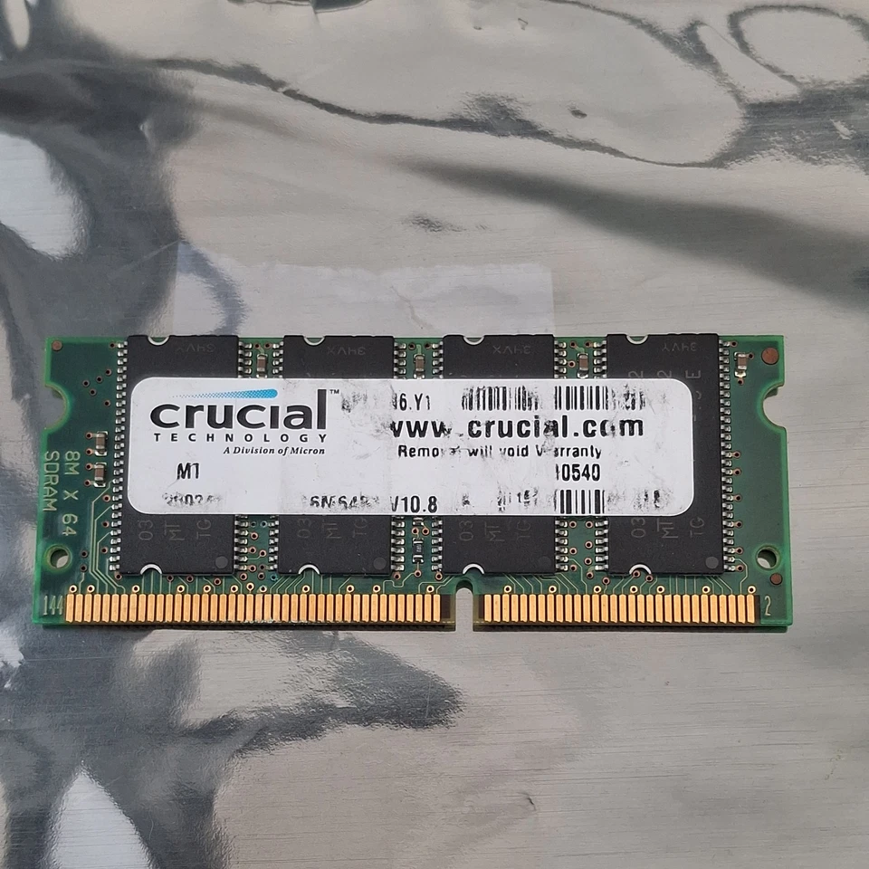 Micron 128MB PC66 CL2 66MHz 144-PIN SDRam SODIMM Memory, MT8LSDT1664HG-662E2 - Image 2 of 2