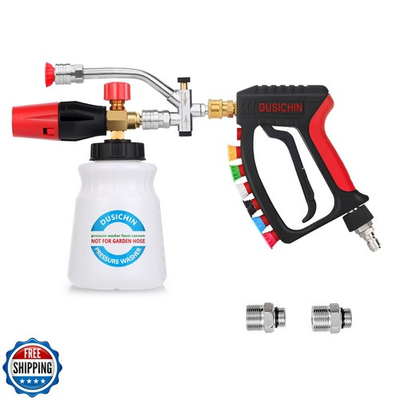 #ad DUSICHIN Pressure Washer Gun Swivel Joint 4000 PSI Snow Foam Cannon Dual Ende... $81.99