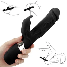 Female Masturbate G-spot Dildo Vibrate Clitoris Adult Silicone Sex Toy for Women