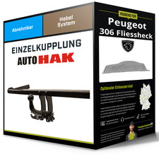 Abnehmbare Anhängerkupplung für PEUGEOT 306 Fliessheck 93- Typ 7B/N3/N5 Auto Hak