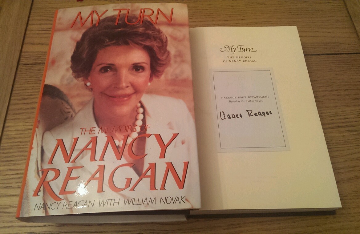 My Turn The Memoirs of Nancy Reagan SIGNED Autobiography 1st Edition HB Book