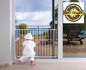 Child Safety Stair Gate Baby Toddler Metal For Home Kitchen Living