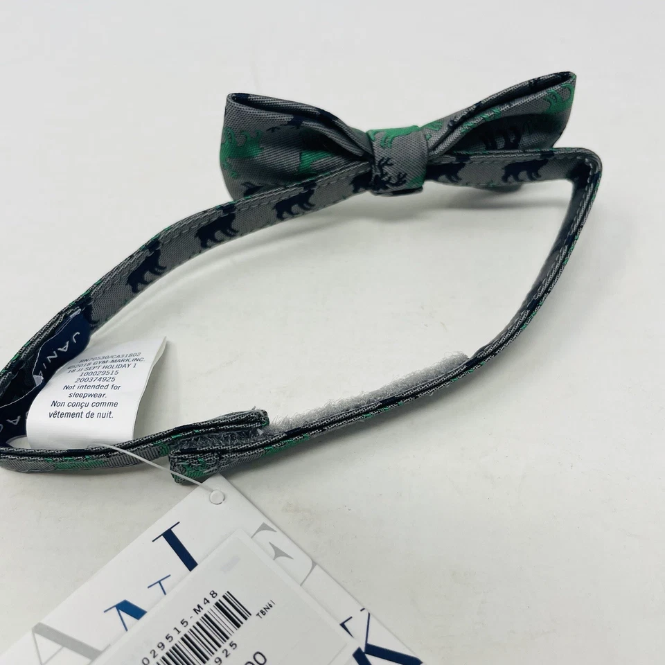 Pajarita ajustable Janie and Jack bebé niño 0-24 meses vacaciones estampado reno Foto 3 de 4