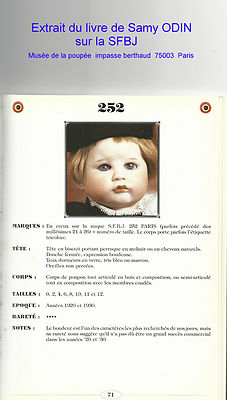 SFBJ 252 Pouty 38 cm Poupée Ancienne Reproduction Antique Doll | UK