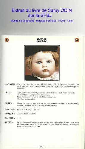 Sfbj 252 " Pouty " Baby Sulkily 28 CM Antique Doll Reproduction - Picture 5 of 6
