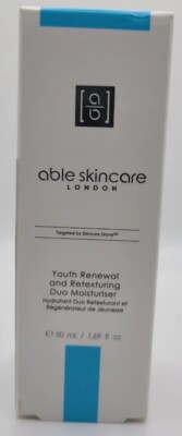 ABLE SKINCARE London Youth Renewal & Retexturing Duo Moisturizer - 1.69 oz - NIB