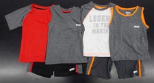 Toddler Boys STX 31- 35 3pc Gray W/T Orange Short Set Sizes 2T - 7