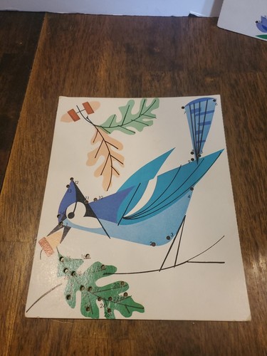 Tarjetas de costura vintage años 70 Watkins Strathmore Co sello pájaro mariposa 3 tarjetas - Imagen 13 de 20