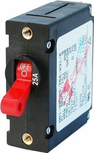 Blue Sea Systems A-Series Red Toggle Single Pole 25A Circuit Breaker - Picture 1 of 1