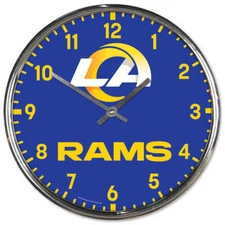 Los Angeles Rams Chrome Wall Clock