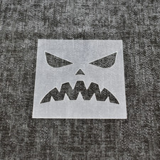 Spooky Face - Reusable Halloween Stencil - High Quality Strong 350 Microns
