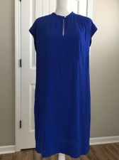 New J Crew Easy Tunic Dress Bright Ocean Sz M H7595