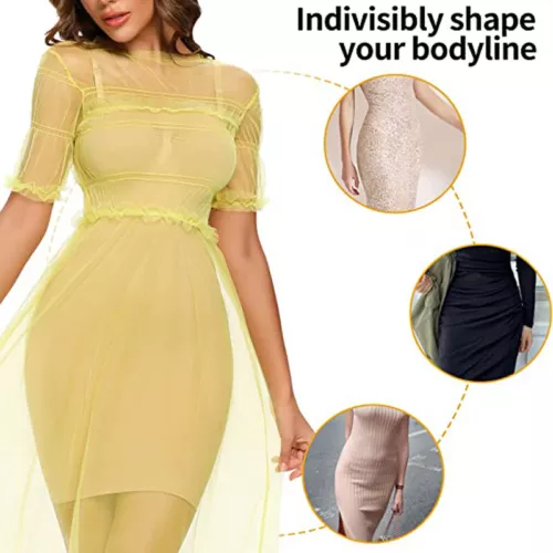 Women's Full Slip Dress Strapless Tummy Firm Control Body Shaper Slim Shapewear - Picture 7 of 33