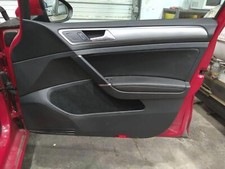 15-19 Volkswagen Golf 4dr Hatchback Front Door Panel Black Leather Right Side 15-19 Volkswagen Golf 4dr Hatchback Front Door Panel Black Leather Right Side