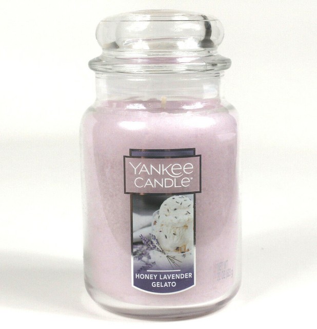 Yankee Candle Honey Lavender Gelato Scented Classic Jar Candle 22 oz eBay