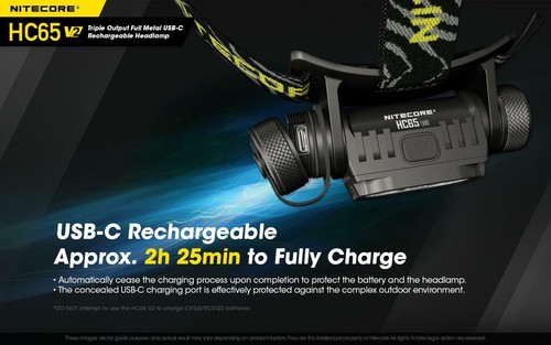 Nitecore HC65 V2 wiederaufladbarer Scheinwerfer - 1750 Lumen mit NL1835HP Akku und Eco - Bild 9 von 12